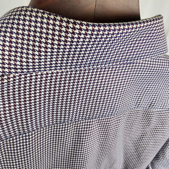 Zara Man Houndstooth Button Shirt Tailored Fit Size L Made in Morocco - Picture 4 of 4